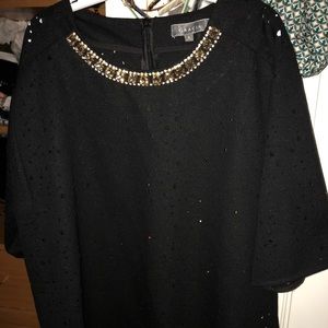 Laser cut out black top